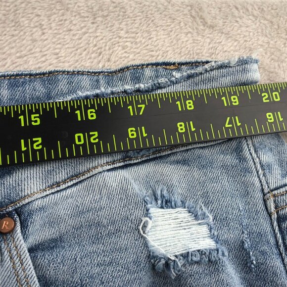 NWT Risen Women Whitney Jeans Size 3XL Light Wash Wide Leg Distressed Blue Denim - Picture 4 of 16